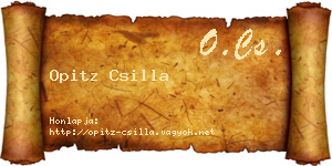 Opitz Csilla névjegykártya