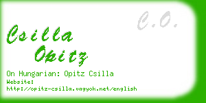csilla opitz business card